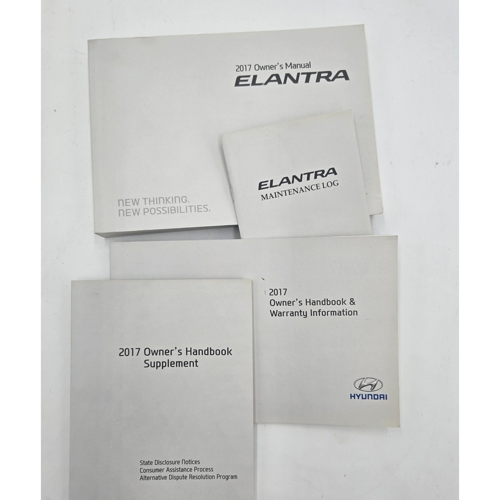 2017 Hyundai Elantra Owner's Manual Set OEM W/ Original Storage Sleeve